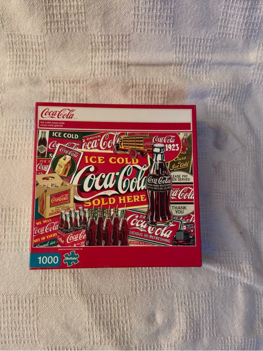 Coca-Cola Red and White Retro Ad Puzzle Box